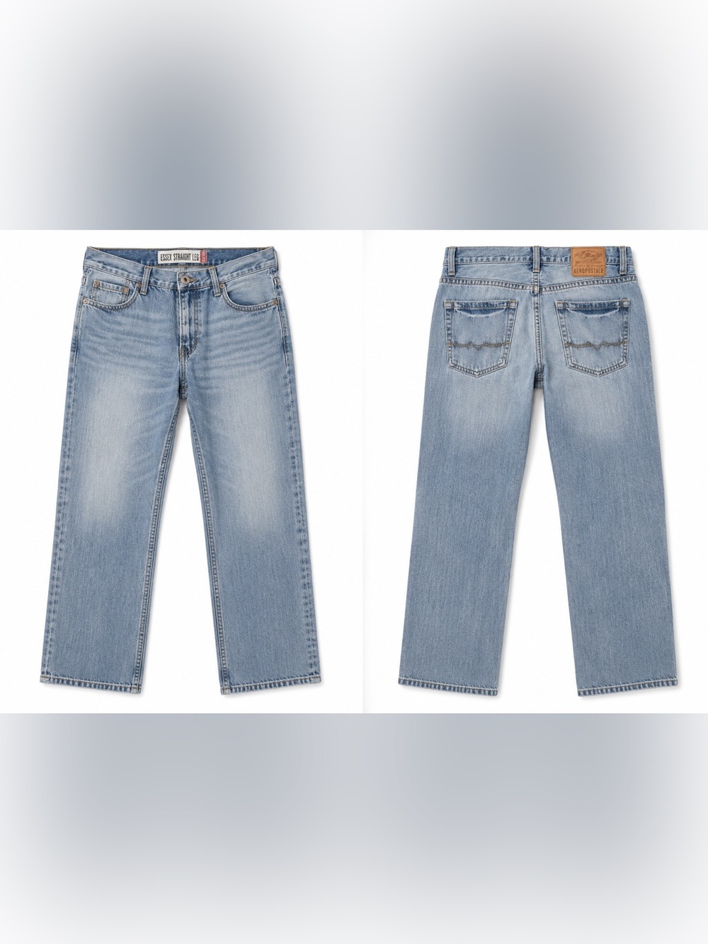Aeropostale Essex Straight Leg Jeans Men’s 32x32 Light Wash Denim Blue Casual